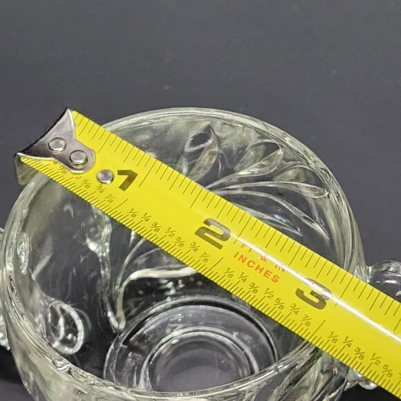 Vintage Indiana Clear Glass Willow Pattern Creamer and Sugar Bowl SET - Picture 13 of 13